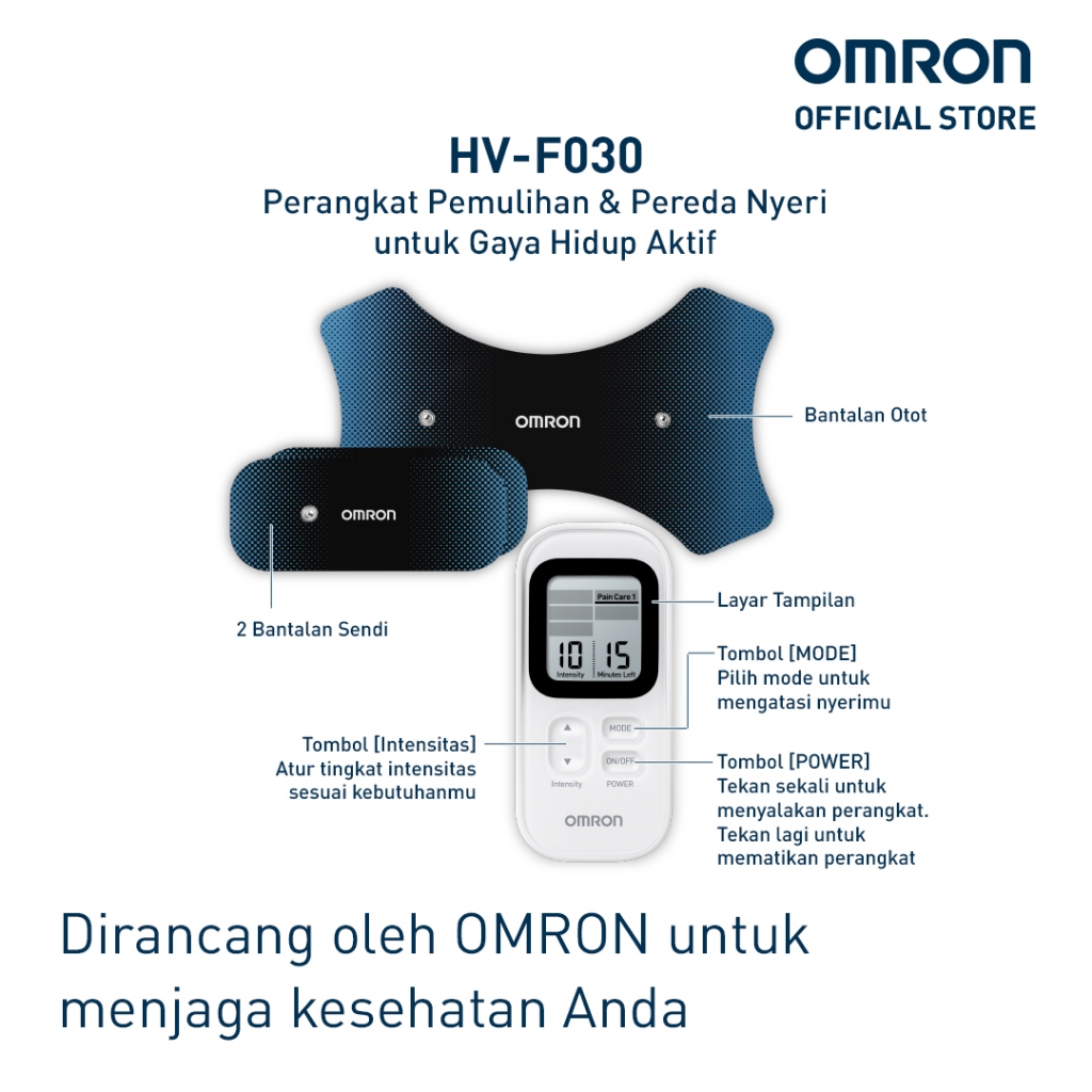 Alat Terapi Elektrik OMRON Sport TENS HV-F030 Pereda Nyeri Otot & Sendi Foto 2