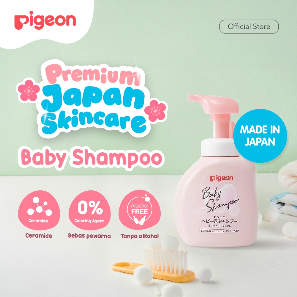 Shampoo Bayi Pigeon Baby Foam Shampoo 350ml Pump Busa Lembut Hypoallergenic