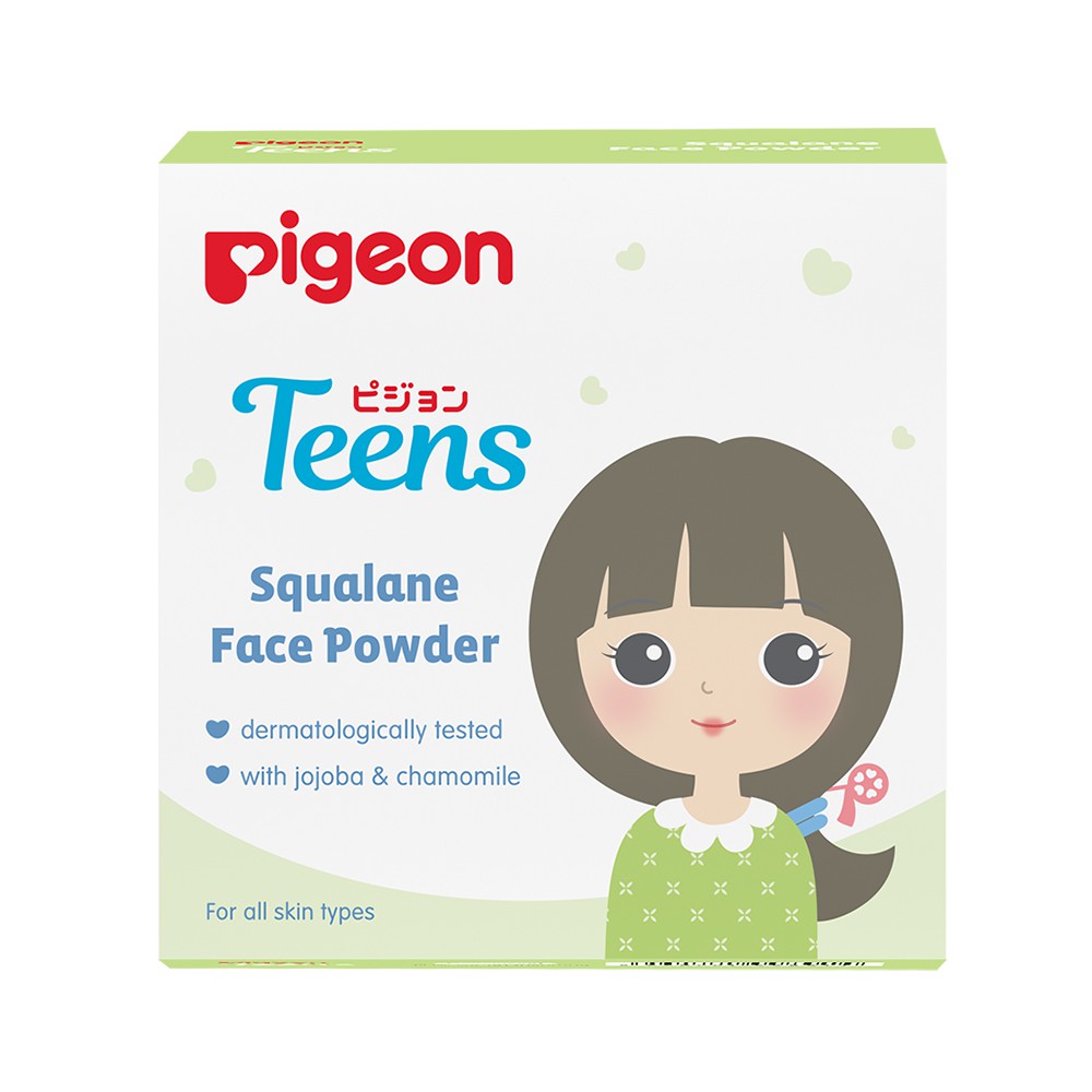 Bedak Tabur Pigeon Teens Face Powder 12gr Non-Acnegenic Squalane Jojoba Foto 3