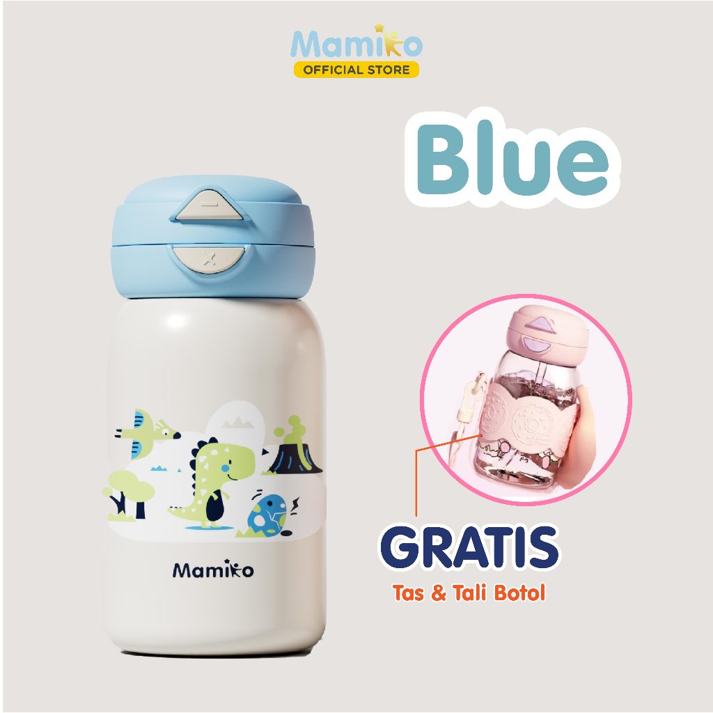 Botol Termos Mamiko Stainless Steel 316 550ml 2-in-1 Vakum Insulasi Sedotan & Teguk Foto 5