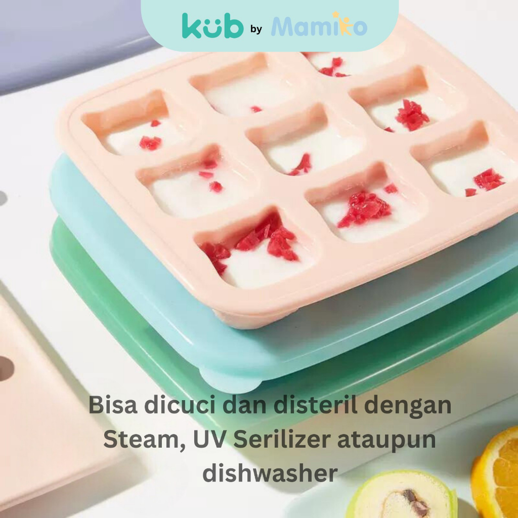 Cetakan Es Silikon KUB Ice Mould With Cover 9 Grid 30ml BPA Free Baby Foto 5