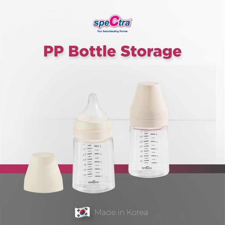 Botol Susu Spectra PP Storage 160ml Polos Tanpa Dot Isi 2 Pcs
