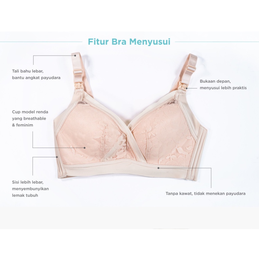 MOOIMOM Floral Wireless Nursing Bra Foto 3