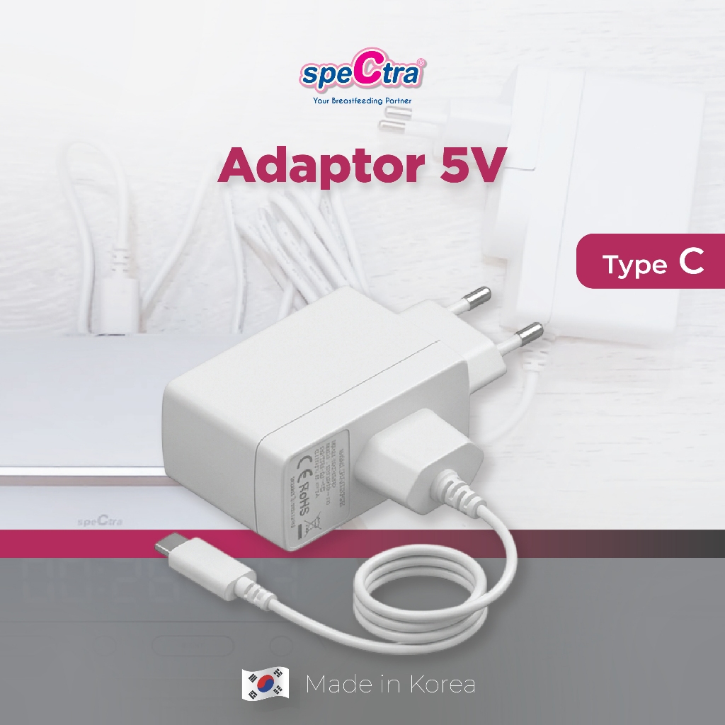 Adaptor Charger Spectra 5V 2A Type C untuk Pompa ASI H1 Lite H1 Premium