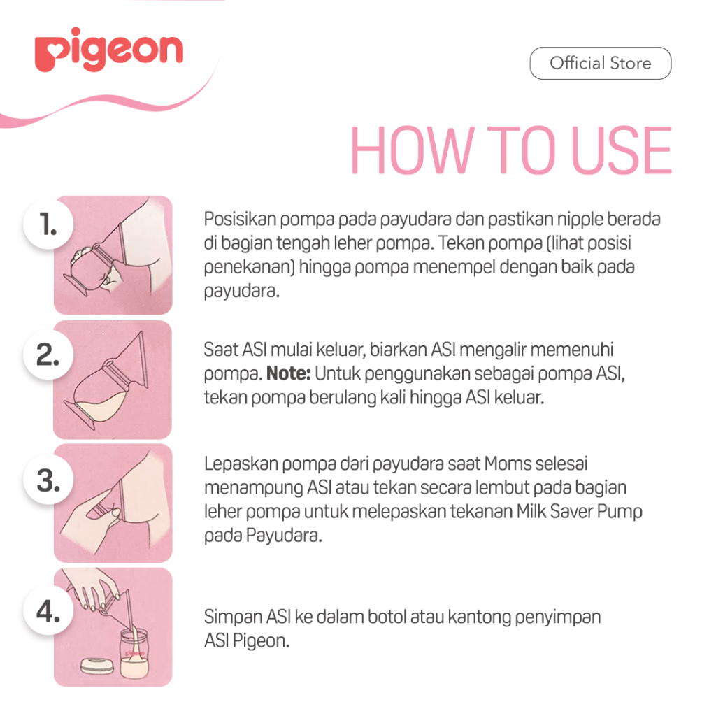 PIGEON Milk Saver Pump Penampung ASI Silikon Food Grade BPA Free 110ml Foto 4