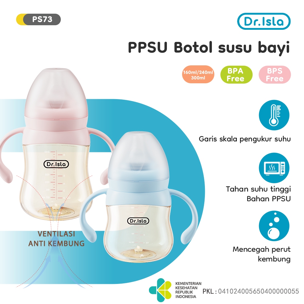 Botol Susu Dr.isla PS73 PPSU Anti Kolik