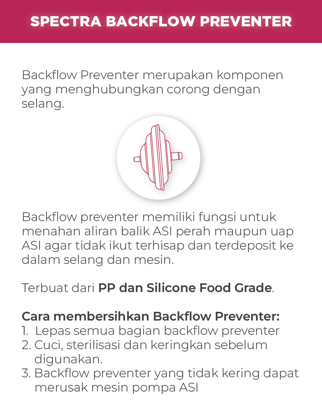 Backflow Preventer Spectra 1pc Aksesoris Pompa ASI Anti Backflow Foto 6