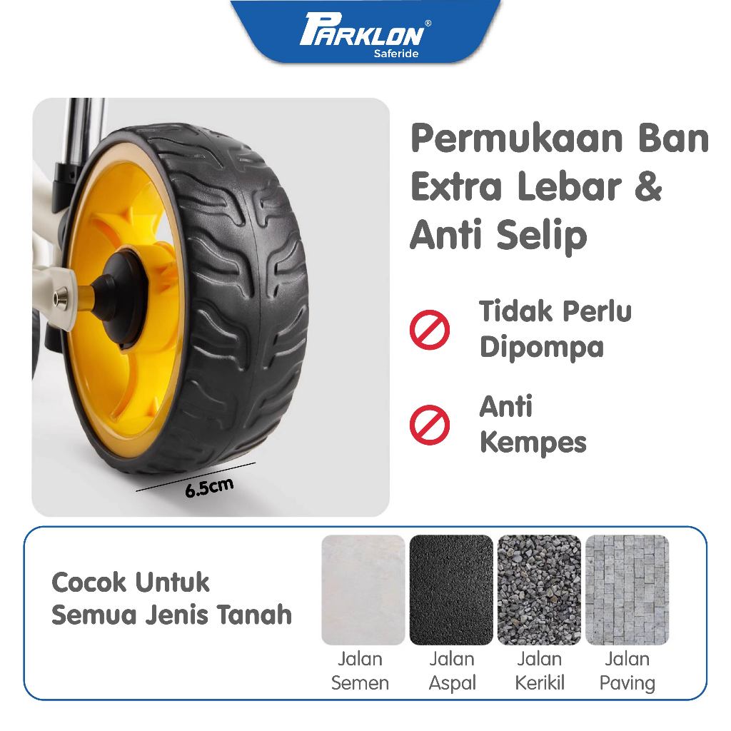 Mamiko X Parklon Toddler Balance Cycle Sepeda Keseimbangan Anak 18 Bulan Tanpa Pedal Roda Foto 5