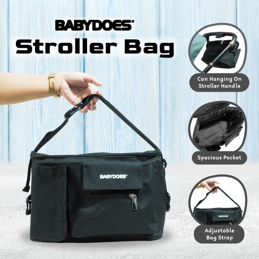 Babydoes Aksesoris Stroller Universal Set Cup Holder & Diaper Bag Anti Friction Pad Foto 8
