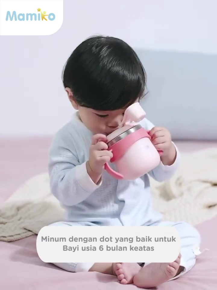 Botol Susu Stainless Steel Mamiko 260ml Triple Transition Cup Food Grade 316