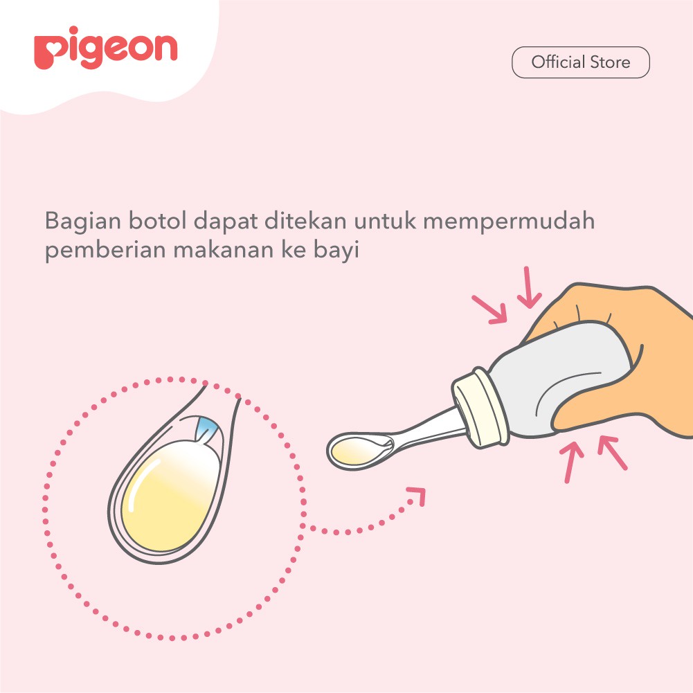 PIGEON Food Feeder Botol Sendok Bayi 120ml 240ml BPA Free Perlengkapan Makan Foto 4