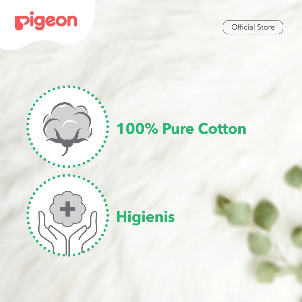 Pigeon Cotton Ball Kapas Bola 100% Pure Cotton Isi 100's untuk Bayi Foto 3