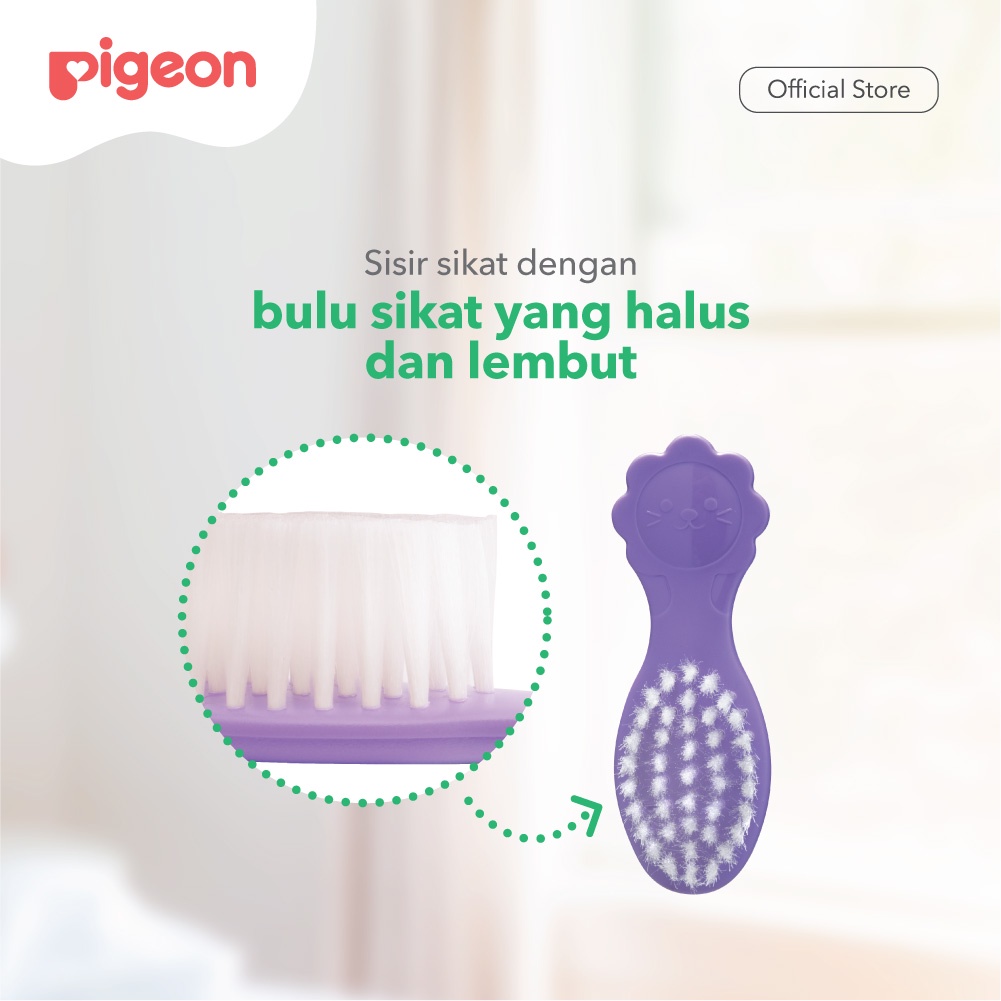 Sisir Sikat & Sisir Bergigi Set Pigeon Baby Comb Hair Brush Rambut Bayi Foto 2