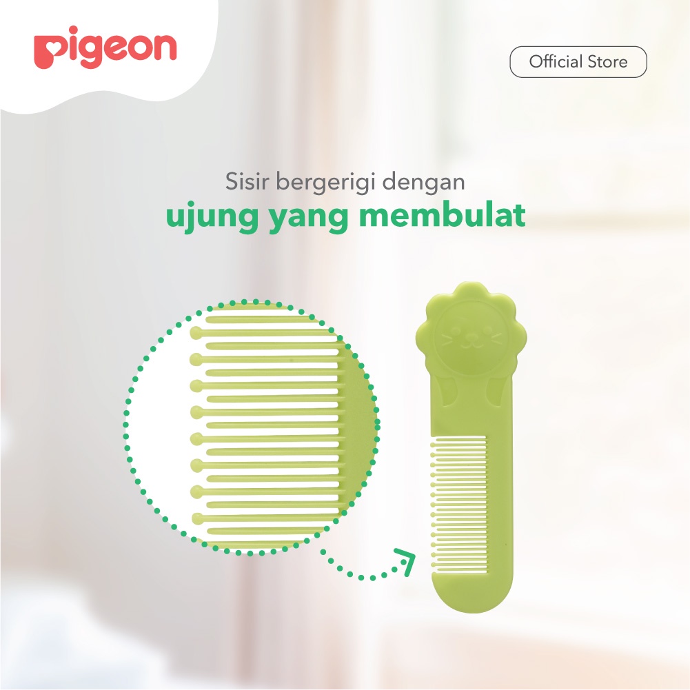 Sisir Sikat & Sisir Bergigi Set Pigeon Baby Comb Hair Brush Rambut Bayi Foto 3