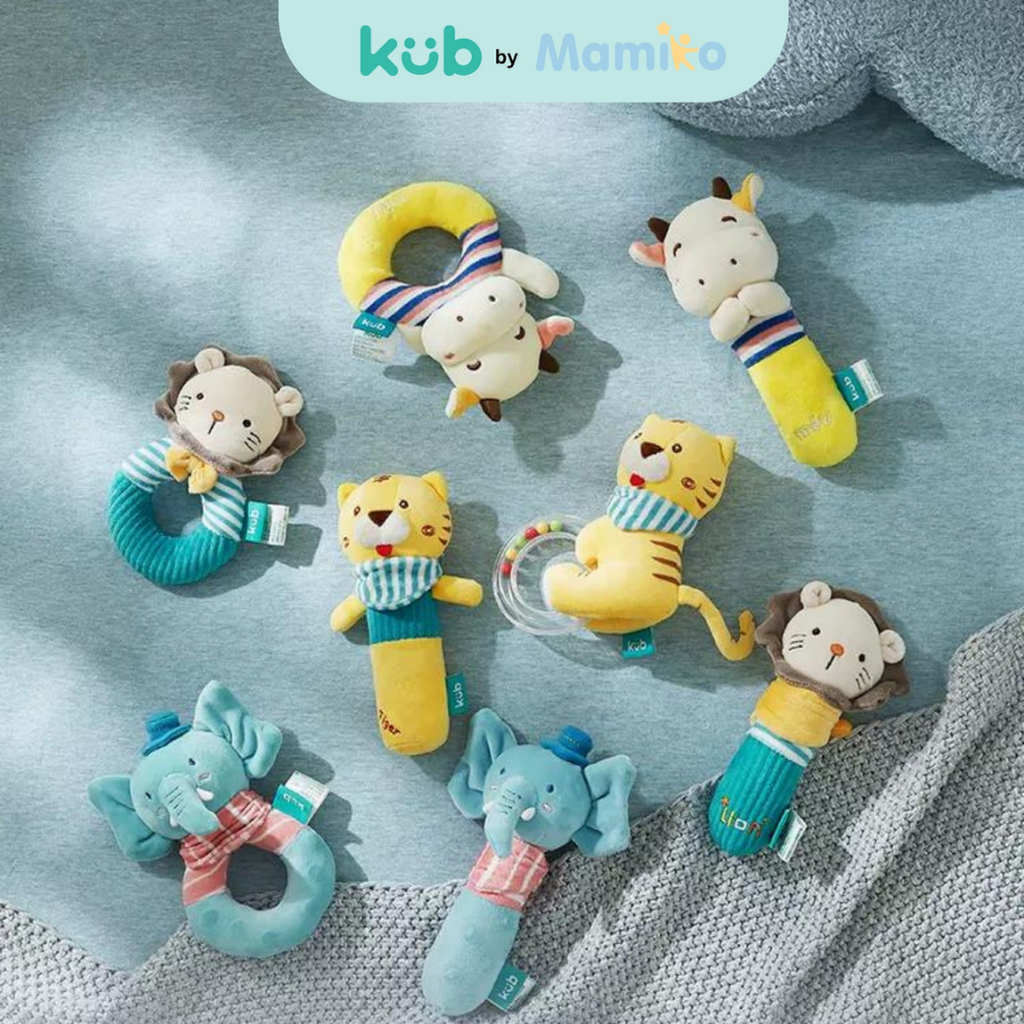 KUB Baby Soothing BB Stick Mainan Bayi Penenang Rattle Lion Tiger Foto 2
