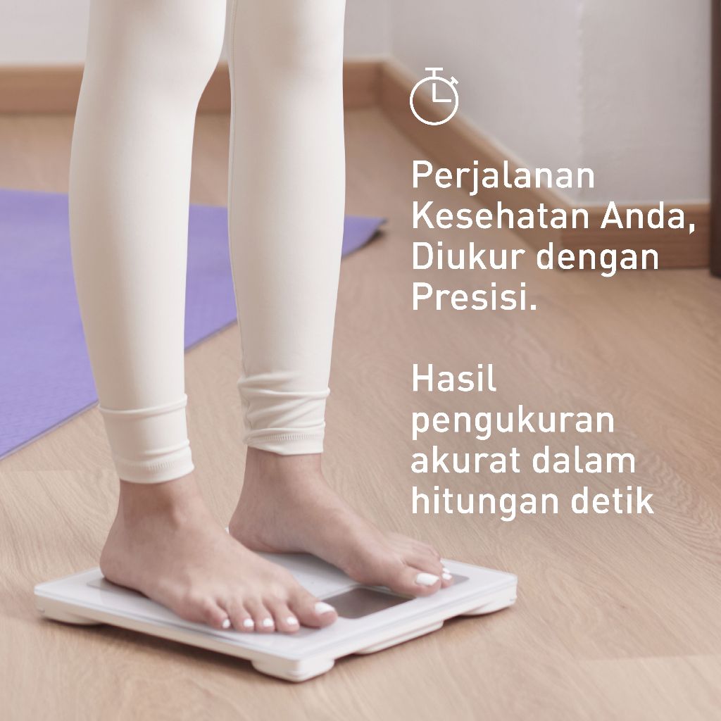 Omron Karada Scan HBF 214 Timbangan Digital Cek Kadar Lemak Tubuh Body Fat Analyzer Foto 5