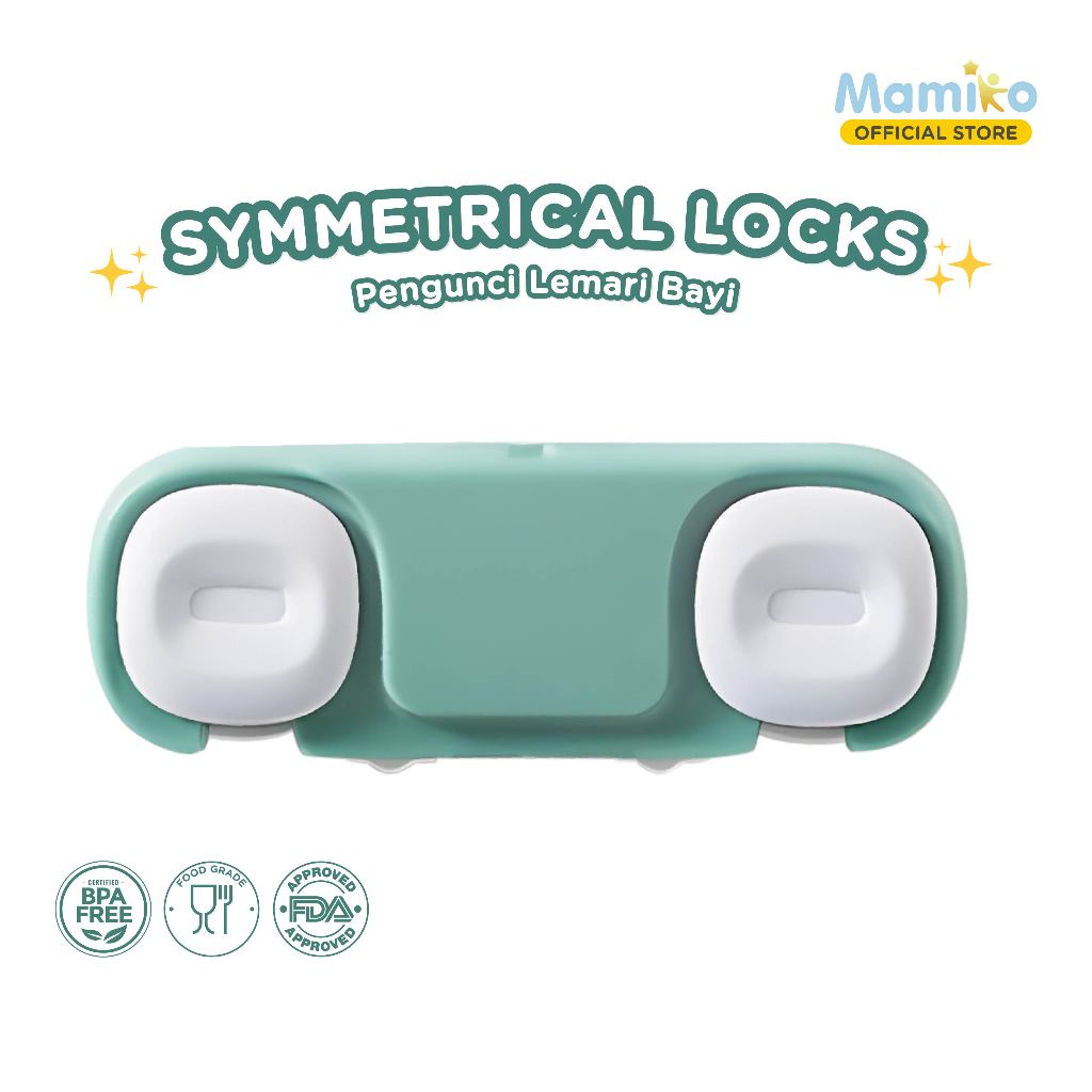 KUB Symmetrical Locks Pengunci Pengaman Laci Lemari Pintu Kulkas untuk Bayi