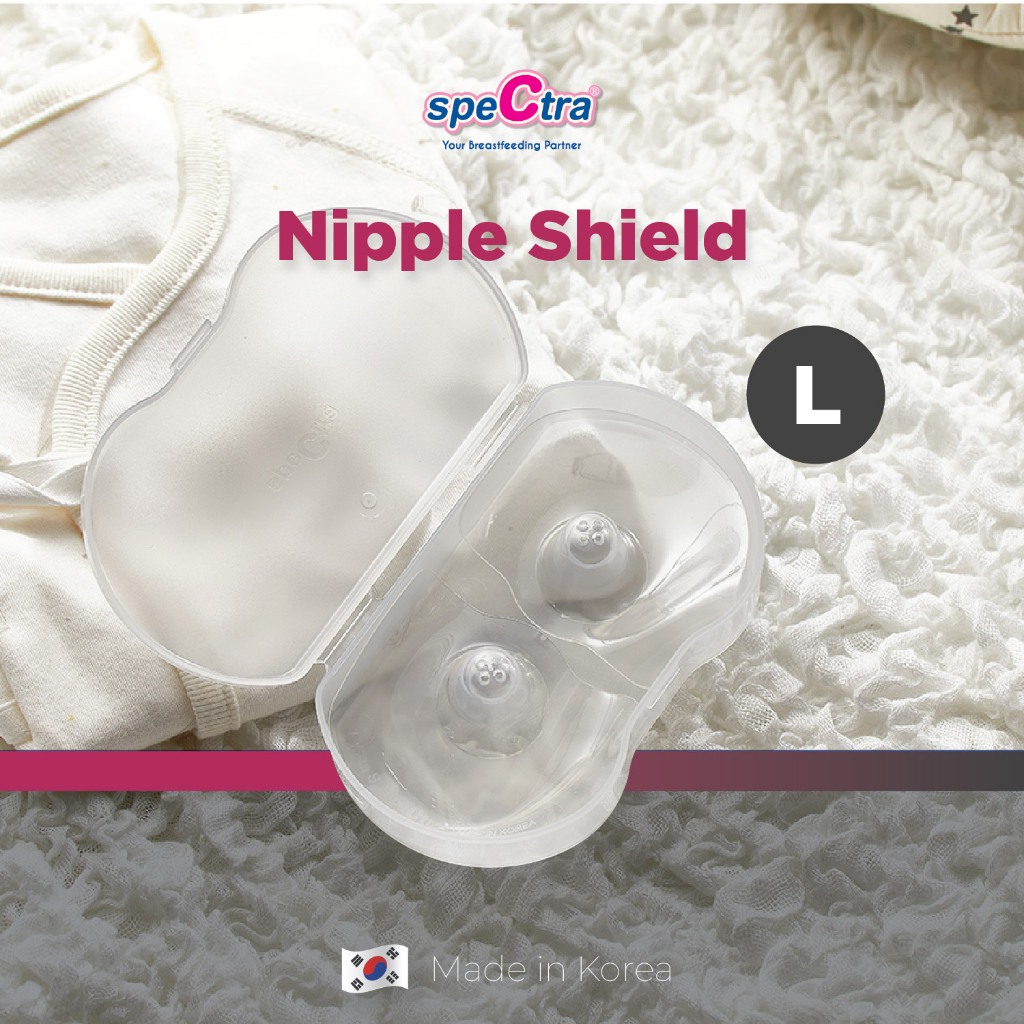 Spectra Nipple Shield Silicone Ukuran L 24mm untuk Ibu Menyusui Foto 2