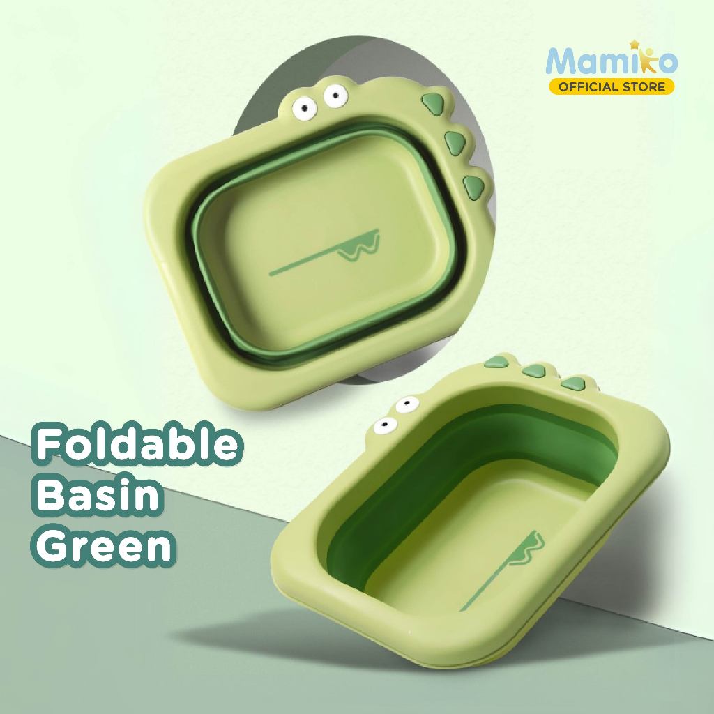 Mamiko Foldable Baby Wash Basin Lion Baskom Ember Lipat Multifungsi BPA Free Foto 8