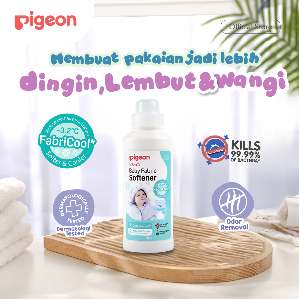 Pigeon Baby Fabric Softener Pelembut Pakaian Bayi 430ML Anti Kuman Foto 4