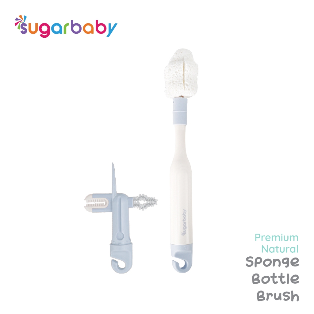 Sikat Botol Bayi Sugarbaby Premium Natural Sponge 5in1 Set Multifungsi BPA Free Foto 5