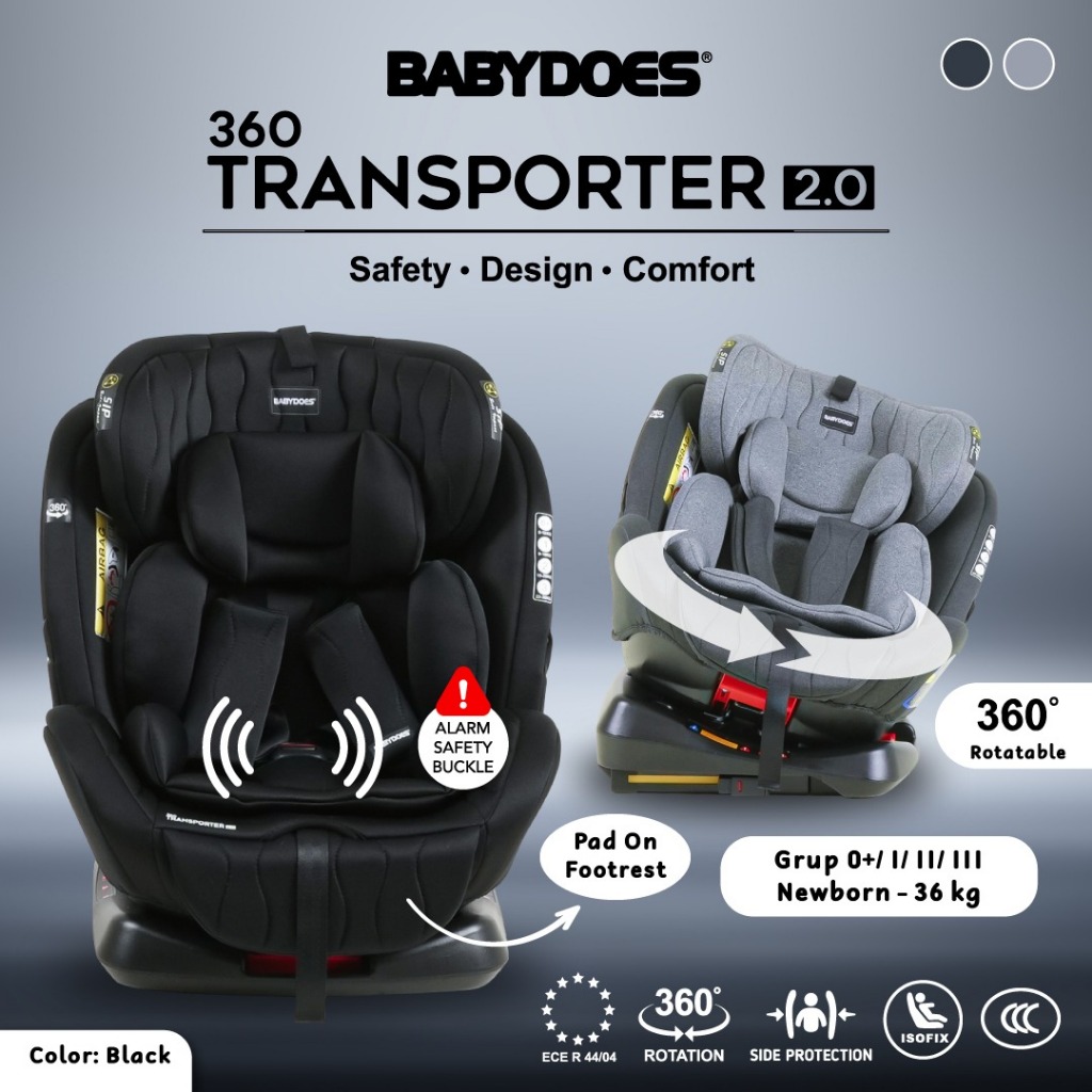 Babydoes Transporter 2.0 Car Seat 360° Rotasi ISOFIX 5-Point Safety Belt Foto 5