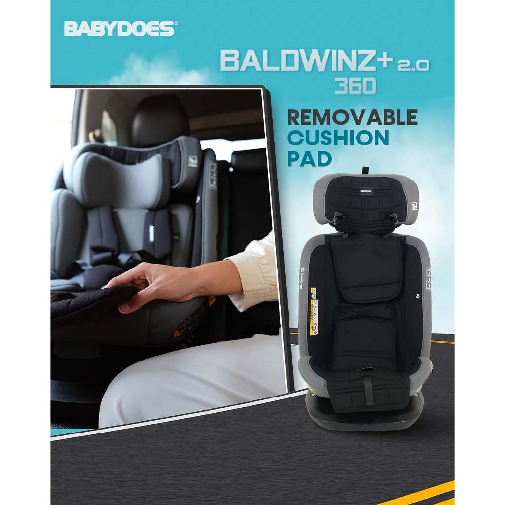 Babydoes Car Seat Baldwinz+ 2.0 360° Rotasi ISOFIX R129/03 Foto 3