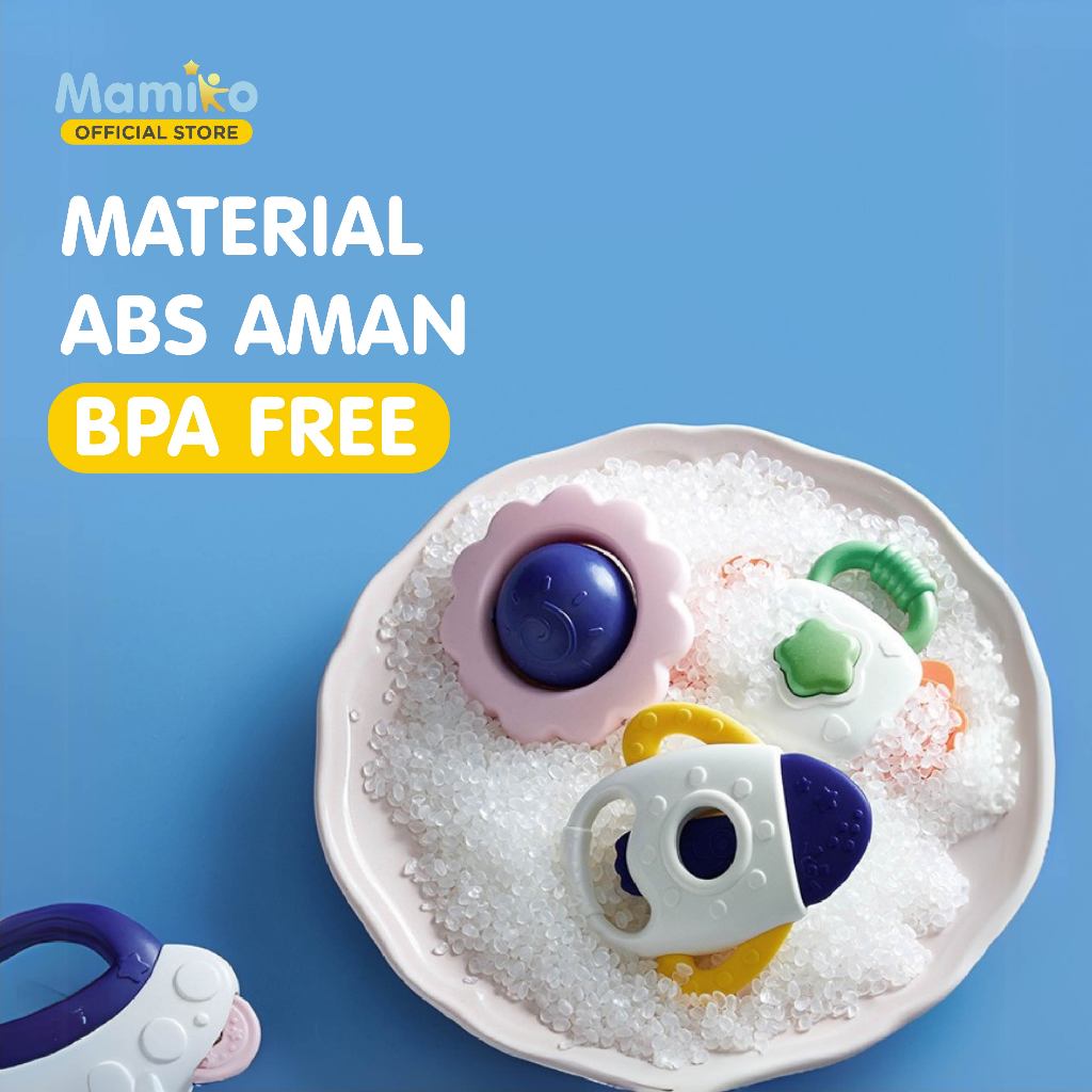 KUB Teether Set Rattle Shake Toy Mainan Gigitan Bayi BPA Free 8/9/10pcs Foto 4
