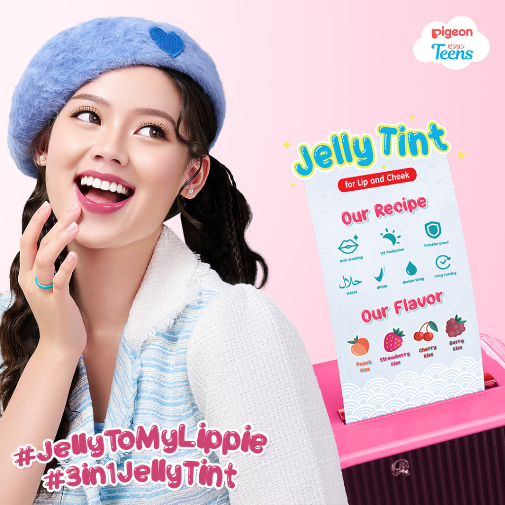 Pigeon Teens Jelly Tint Lip Tint Longlasting Transferproof Moisturizing BPOM Foto 4