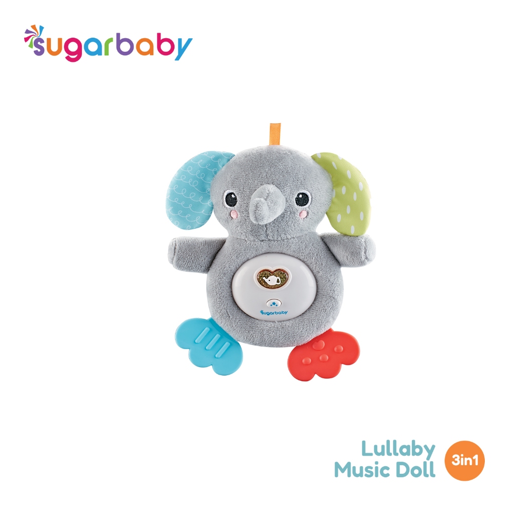 Boneka Musik Bayi Sugarbaby Lullaby Music Doll 3in1 Mainan Sensorik Teether Foto 6