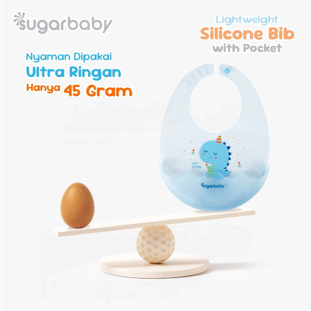 Celemek Bayi Silikon Sugarbaby Premium Lightweight Food Grade Nano Silver Antibacterial Foto 2