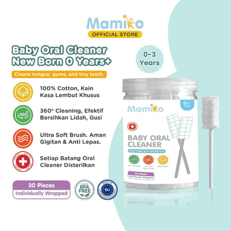 Mamiko Baby Oral Cleaner KUB 30 PCS Pembersih Lidah Gusi Bayi 0-3 Tahun Foto 5