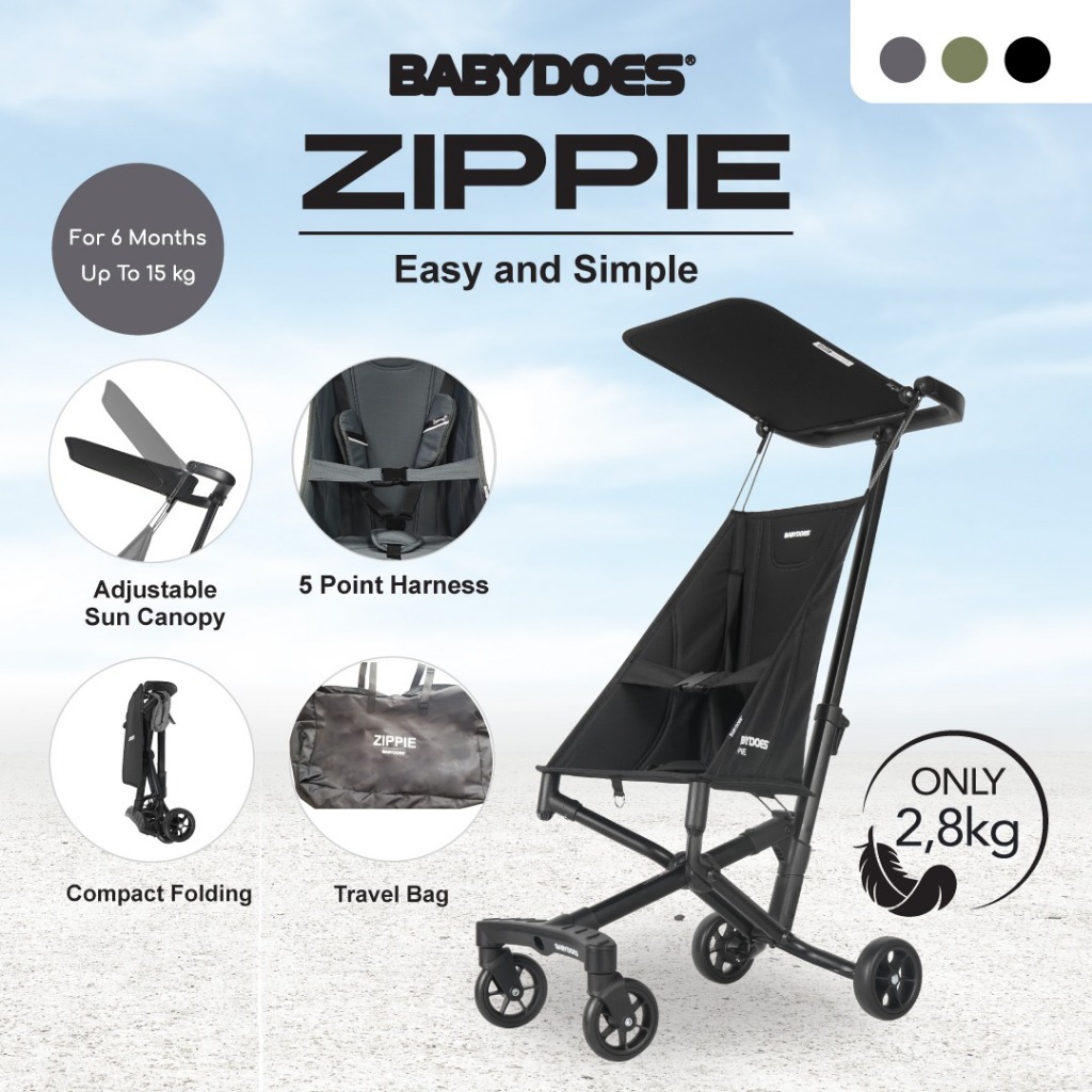 Babydoes Zippie Stroller Ultra Compact Travel Lightweight 2.8 kg Cabin Size Foto 6