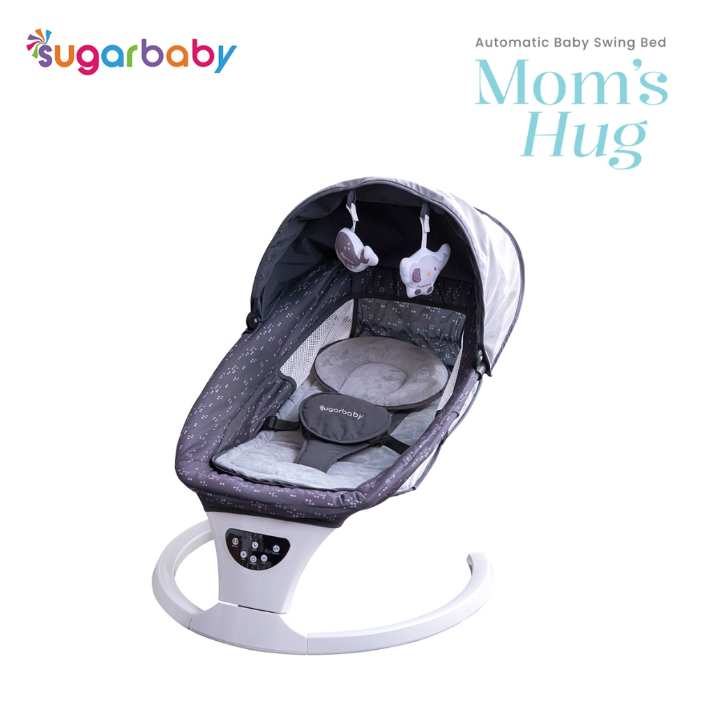 Sugar Baby Mom's Hug Automatic Baby Swing Bed Ayunan Bayi Bluetooth Side to Side Foto 7