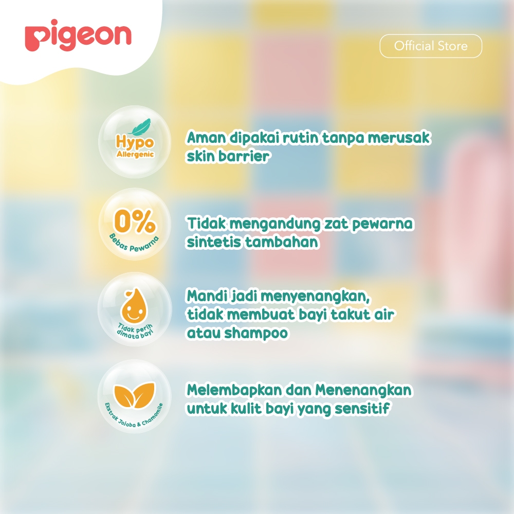 Pigeon Baby Liquid Soap Sabun Cair Bayi 400 ml Hypoallergenic dengan Jojoba & Chamomile Foto 2