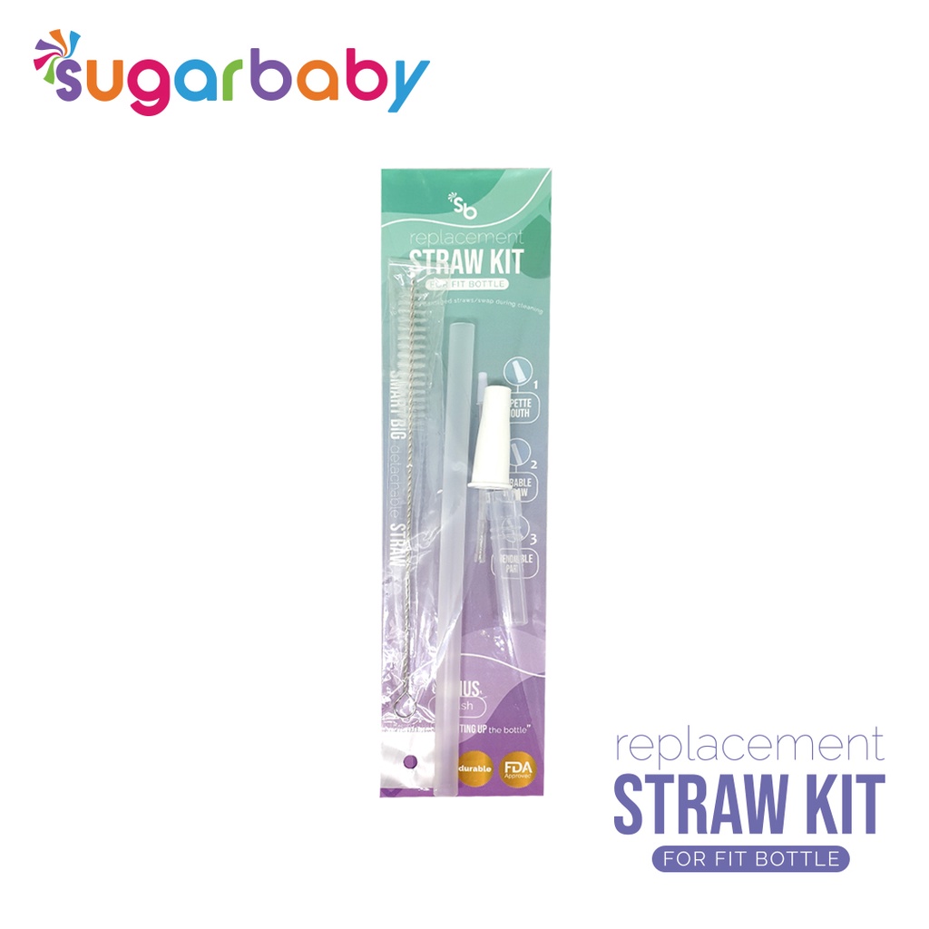 Sugar Baby Replacement Straw & Kit for Botol Tritan Fit TFBR1050 dengan Sikat Pembersih