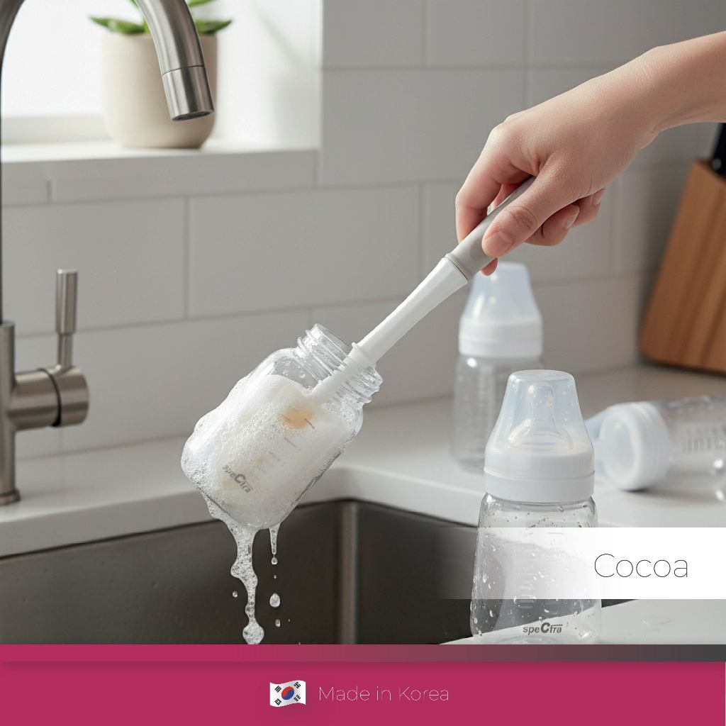 Sikat Botol Spectra Long Brush 2 Pcs Set Pembersih Botol Susu Bayi Foto 7