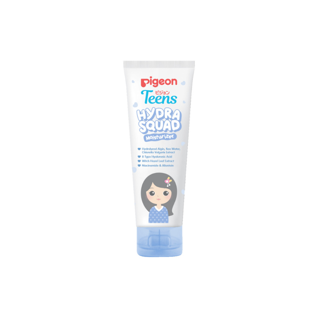 Pigeon Teens Hydra Squad Moisturizer 50ml Pelembab Kulit Remaja Hyaluronic Acid Witch Hazel Foto 2