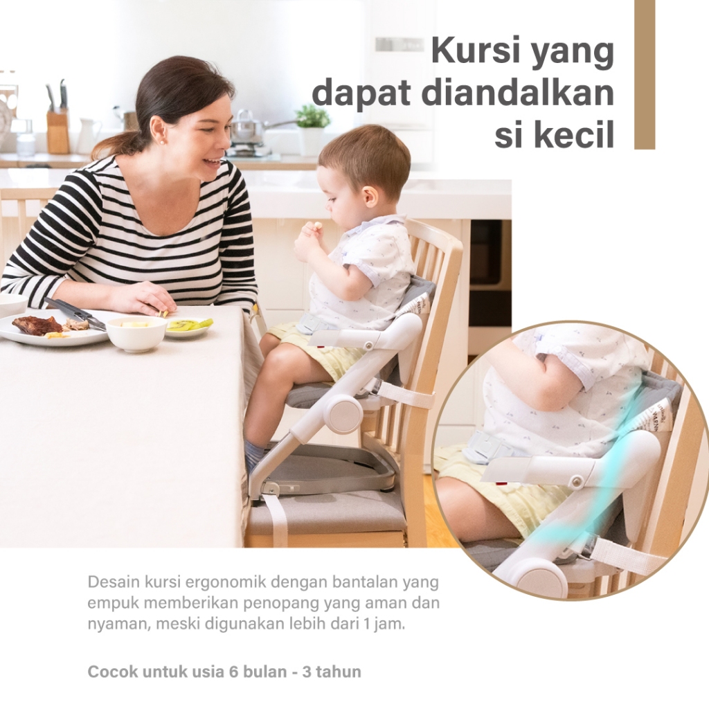 Unilove Baby Booster Go White Grey Foto 6