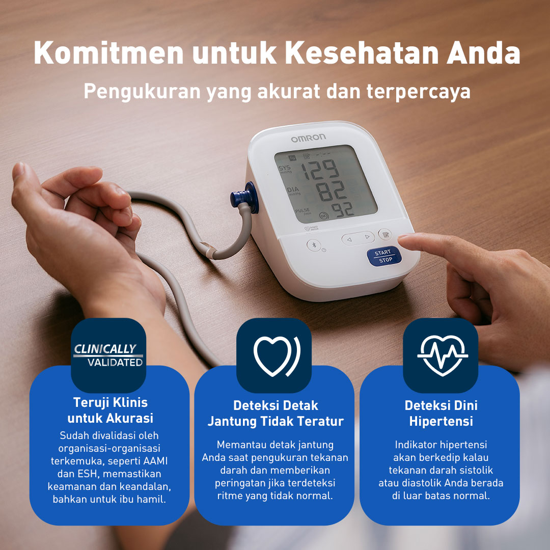 Tensimeter Digital OMRON HEM-7156T Bluetooth IntelliWrap Manset L 22-42cm Foto 7