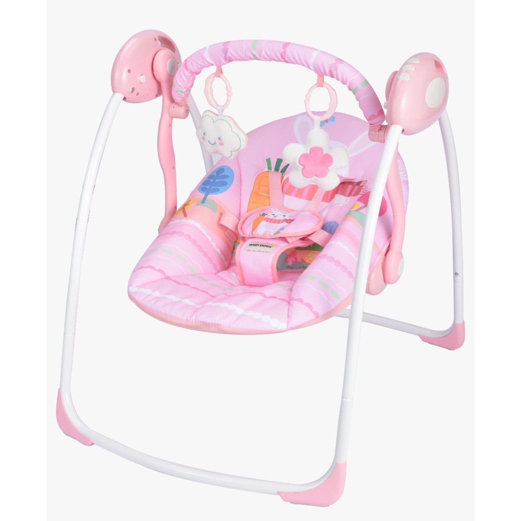 Ayunan Bayi Babydoes Porta Swing Elektrik 6 Kecepatan dengan Remote & Bantal Lepas Foto 5