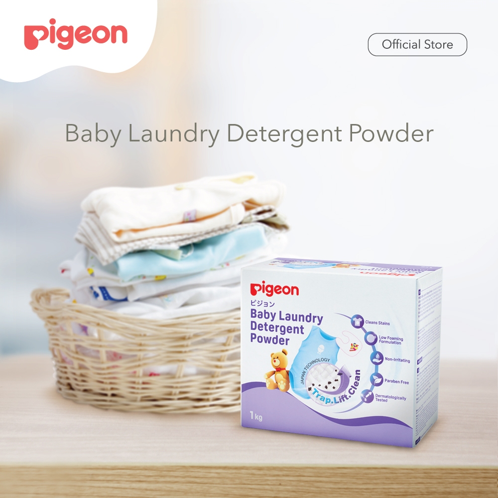 Pigeon Laundry Detergent Powder 1Kg Deterjen Pakaian Bayi Paraben Free Dermatologis Foto 2