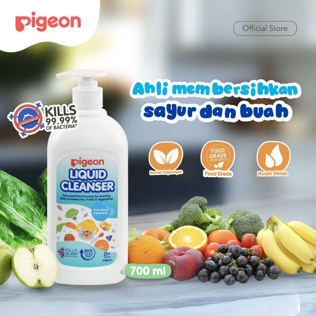 Pigeon Liquid Cleanser 700ml Botol Pump Pembersih Botol Susu Food Grade Foto 2