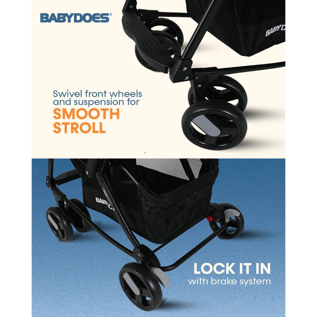 Stroller Bayi Babydoes Bandrez Reversible Handle Rocking Mode Multifungsi Foto 3