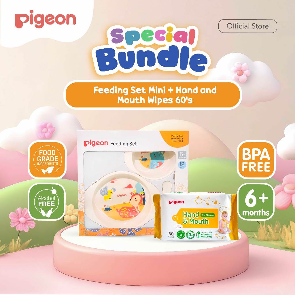 PIGEON Feeding Set Mini Peralatan Makan Bayi MPASI Piring Mangkuk Sendok BPA Free Foto 7