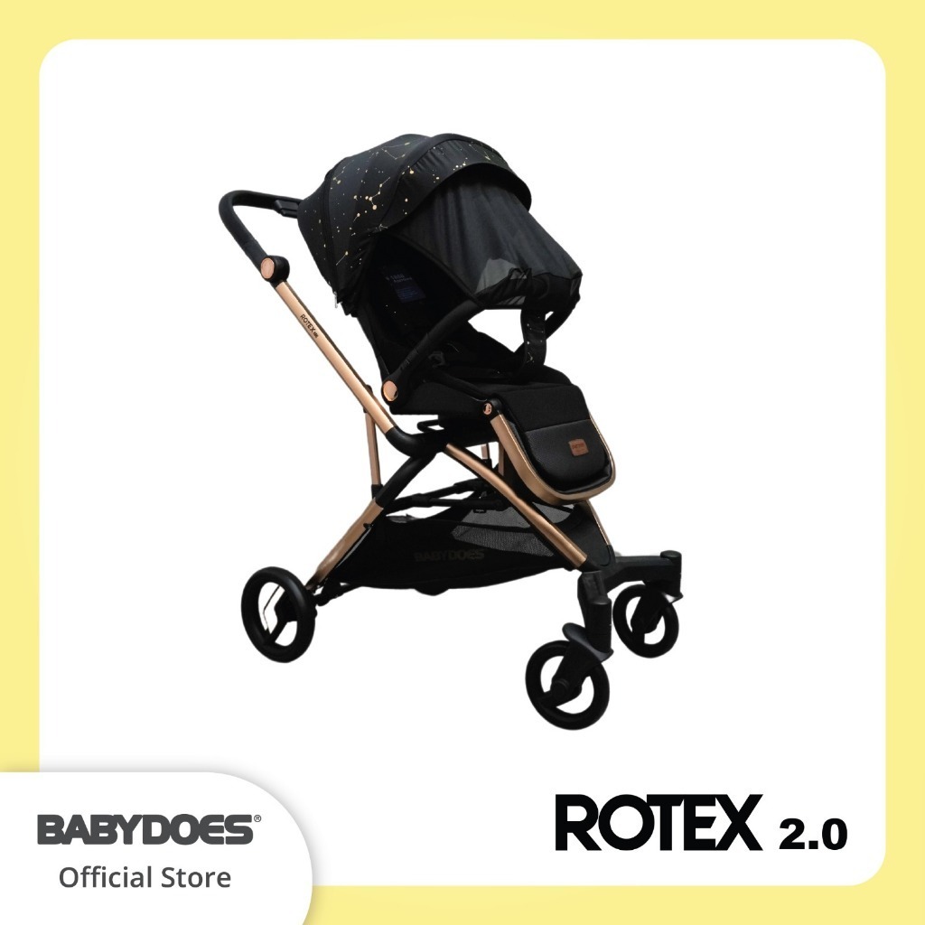 Babydoes Rotex 2.0 Stroller Reversible Kursi Putar 360 Derajat Kanopi Sunshade Foto 5