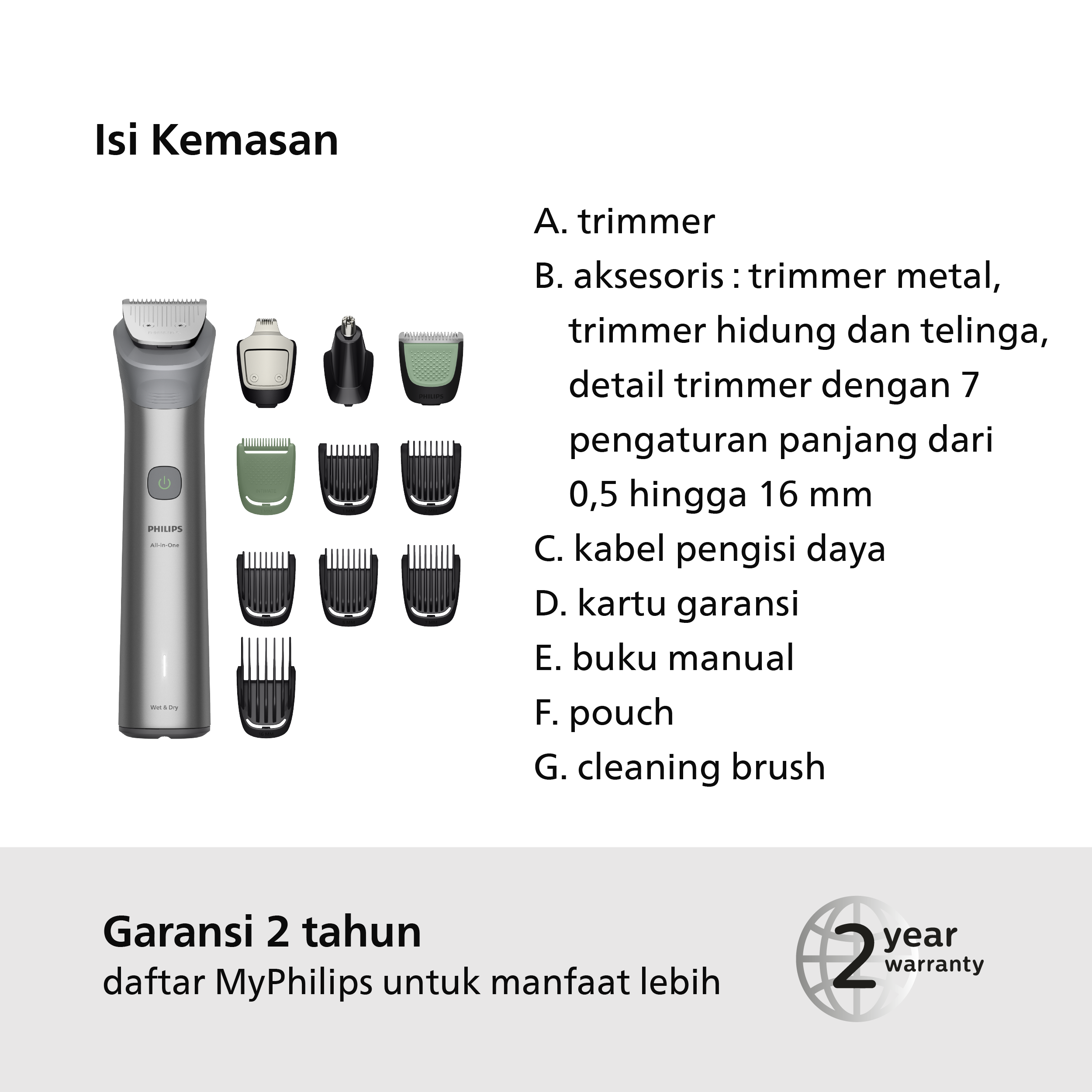 Philips Multigroom 5000 BeardSense Foto 4
