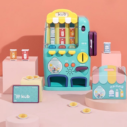 Mainan Edukatif KUB Vending Machine Mesin Jual Otomatis Anak dengan Fitur Swipe Kartu Foto 4
