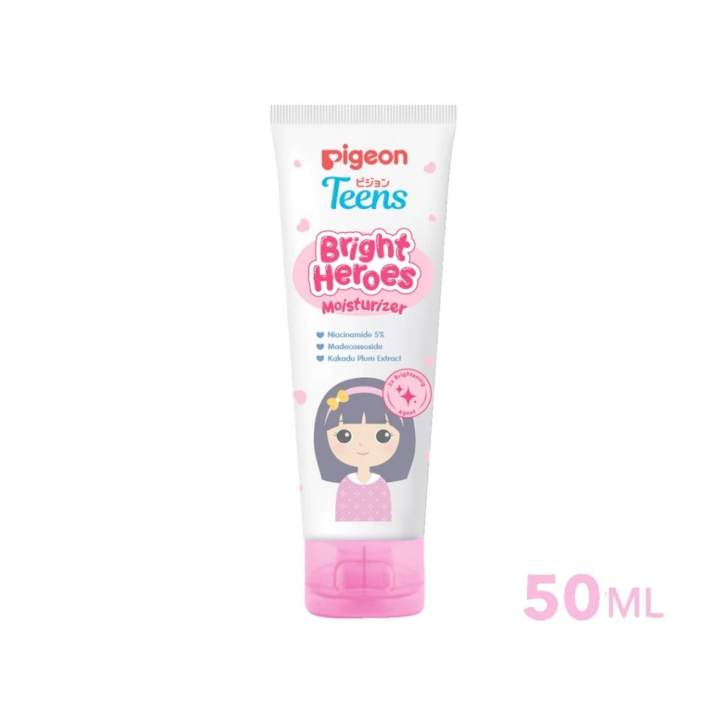 Pigeon Teens Bright Heroes Moisturizer 50ml Pelembab Wajah Remaja Niacinamide 5% Foto 7