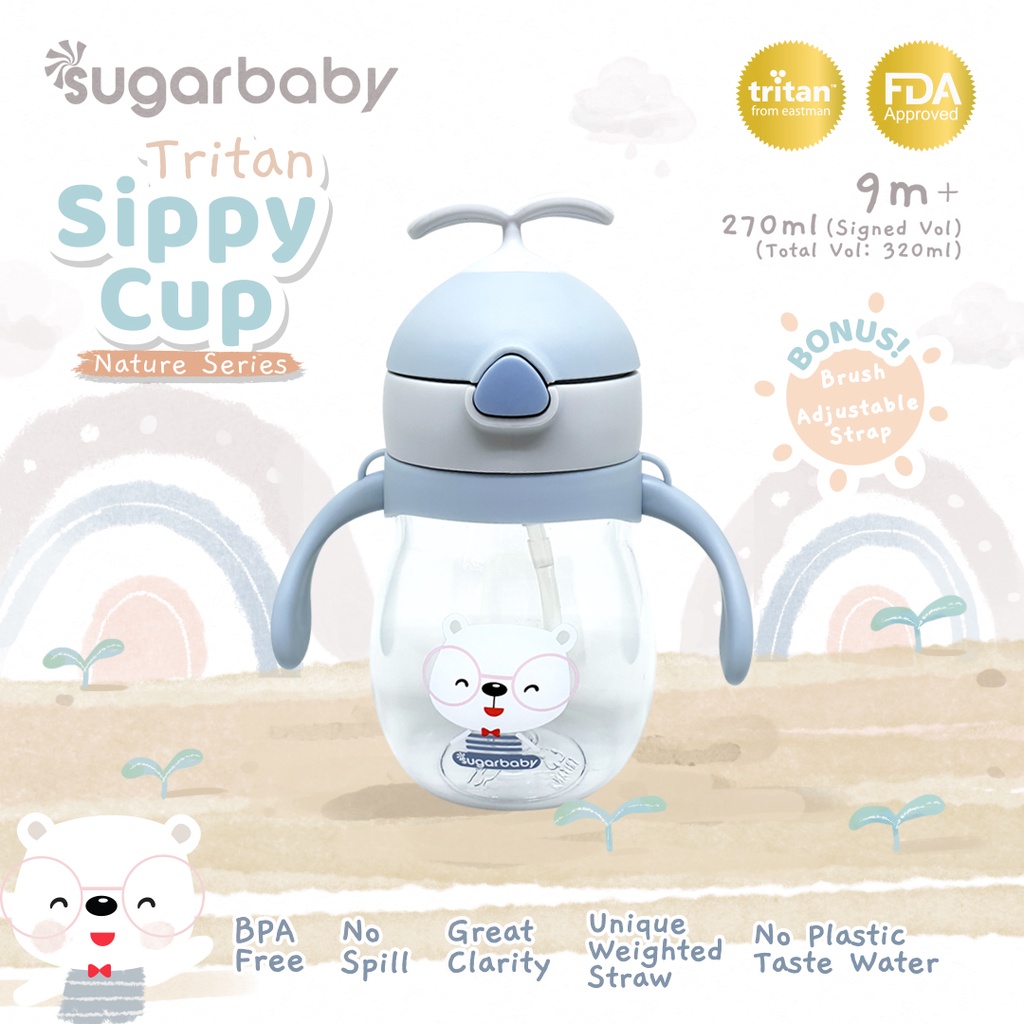 Sugar Baby Tritan Sippy Cup K Series 350ml Botol Minum Bayi Anti Tumpah dengan Foto 8